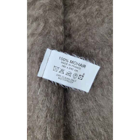 Yves Delorme Paris 100% Mohair King Blanket Nutmeg Brown Heavyweight 180x240cm - Picture 4 of 7